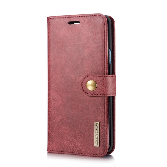 DG.MING for Galaxy S9+ Crazy Horse Texture Horizontal Flip Detachable Magnetic Protective Case with Holder & Card Slots & Wallet(Red)