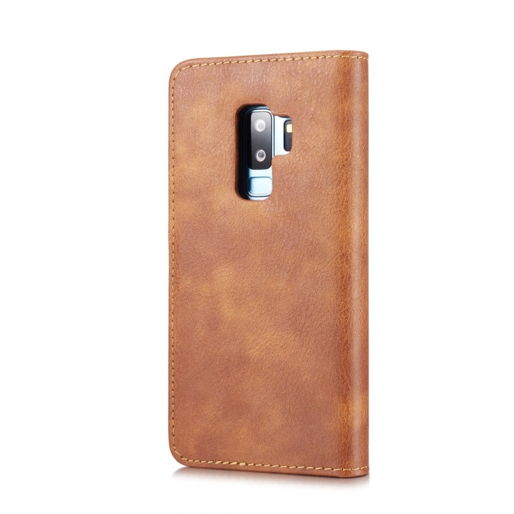 DG.MING for Galaxy S9+ Crazy Horse Texture Horizontal Flip Detachable Magnetic Protective Case with Holder & Card Slots & Wallet(Brown)