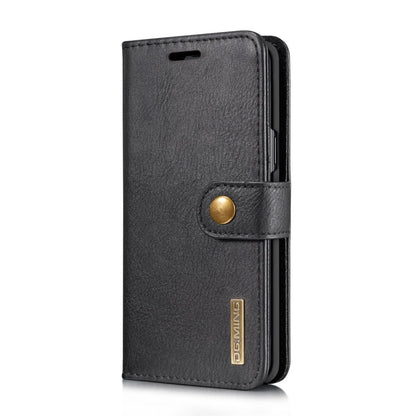 DG.MING for Galaxy S9 Crazy Horse Texture Horizontal Flip Detachable Magnetic Protective Case with Holder & Card Slots & Wallet(Black)