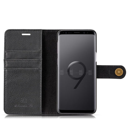 DG.MING for Galaxy S9 Crazy Horse Texture Horizontal Flip Detachable Magnetic Protective Case with Holder & Card Slots & Wallet(Black)