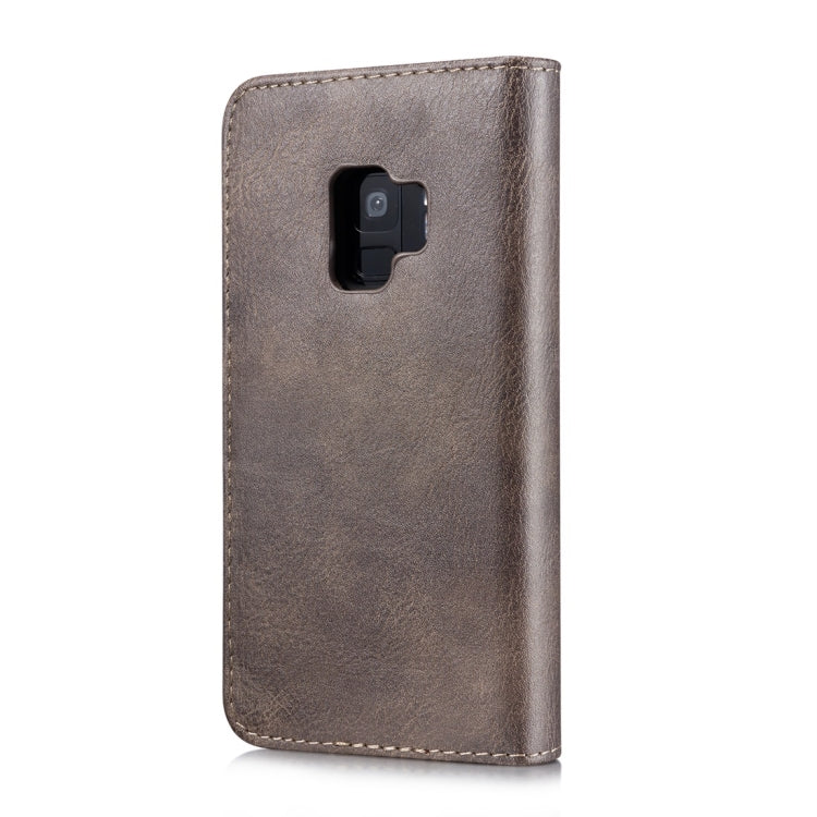 DG.MING for Galaxy S9 Crazy Horse Texture Horizontal Flip Detachable Magnetic Protective Case with Holder & Card Slots & Wallet(Grey)