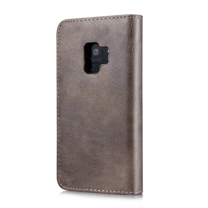 DG.MING for Galaxy S9 Crazy Horse Texture Horizontal Flip Detachable Magnetic Protective Case with Holder & Card Slots & Wallet(Grey)