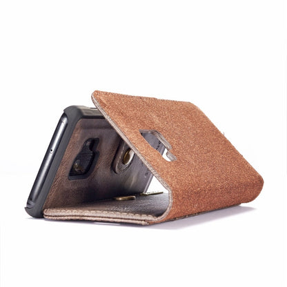 DG.MING for Galaxy S9 Crazy Horse Texture Horizontal Flip Detachable Magnetic Protective Case with Holder & Card Slots & Wallet(Grey)