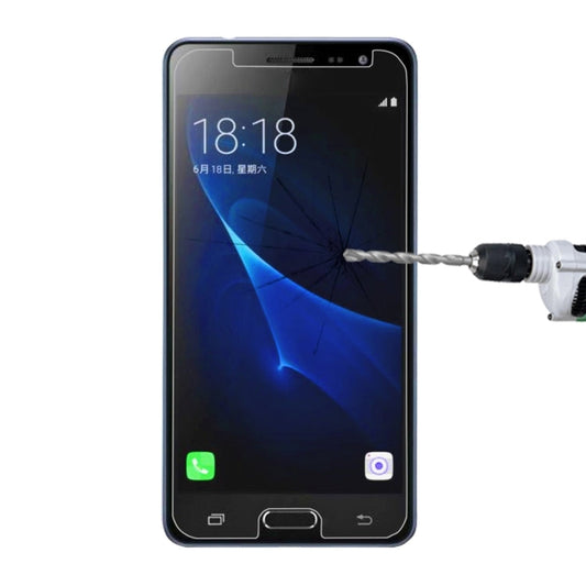 For Galaxy J3 (2017) (EU Version) 0.26mm 9H Surface Hardness 2.5D Explosion-proof Non-full Screen Tempered Glass Screen Film