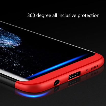 GKK for Galaxy S8 PC Three - paragraph Shield 360 Degrees Full Coverage Protective Case Back Cover(Red)