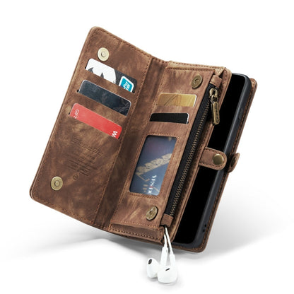 Pour Samsung Galaxy S10 Étui portefeuille détachable multifonctionnel en cuir CaseMe-008 (marron)