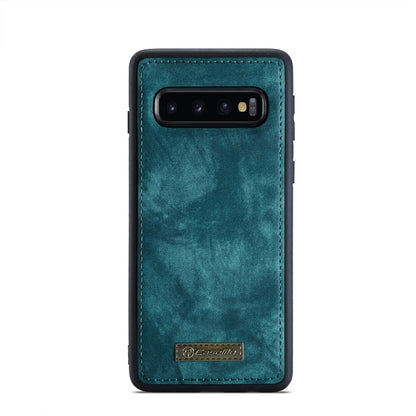 Pour Samsung Galaxy S10+ Étui de Téléphone en Cuir Multifonctionnel Détachable CaseMe-008 (Bleu)