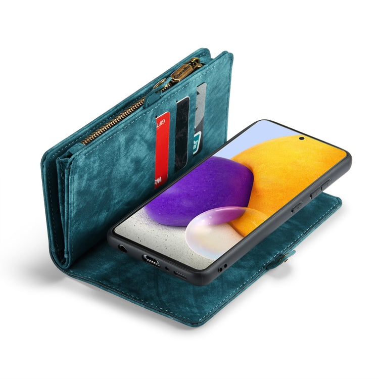 Pour Samsung Galaxy S10+ Étui de Téléphone en Cuir Multifonctionnel Détachable CaseMe-008 (Bleu)