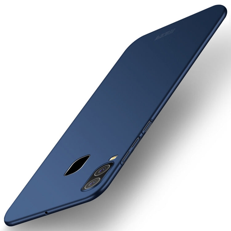 Étui de protection intégral ultra-mince MOFI en PC dépoli pour Galaxy A30 (bleu)