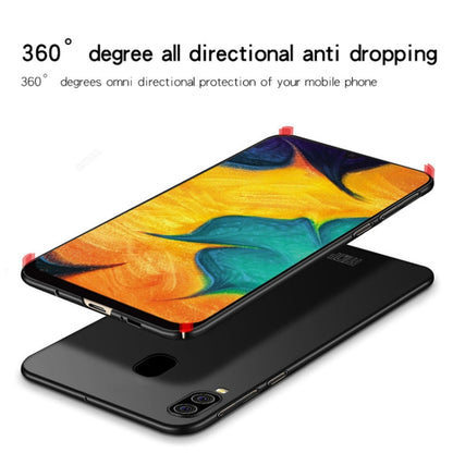 Étui de protection intégral ultra-mince MOFI en PC dépoli pour Galaxy A30 (bleu)