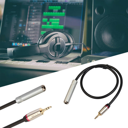 Câble adaptateur audio REXLIS TC128MF mâle 3,5 mm vers femelle 6,5 mm, longueur : 30 cm