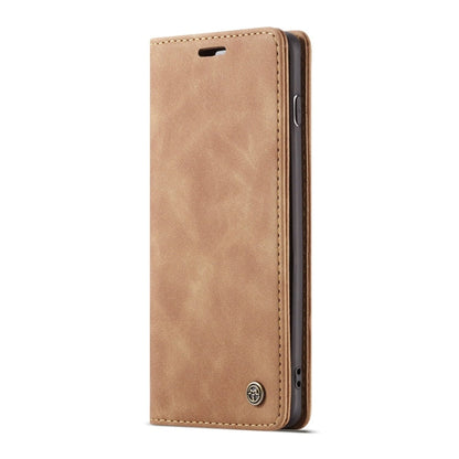 CaseMe-013 Multifunctional Retro Frosted Horizontal Flip Leather Case for Galaxy S10, with Card Slot & Holder & Wallet (Brown)