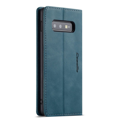 CaseMe-013 Multifunctional Retro Frosted Horizontal Flip Leather Case for Galaxy S10 E, with Card Slot & Holder & Wallet (Blue)