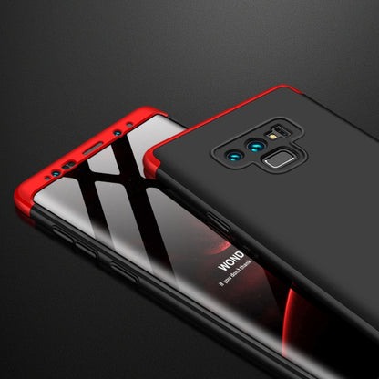Coque GKK trois parties, couverture complète en PC pour Galaxy Note9 (Noir+Rouge)