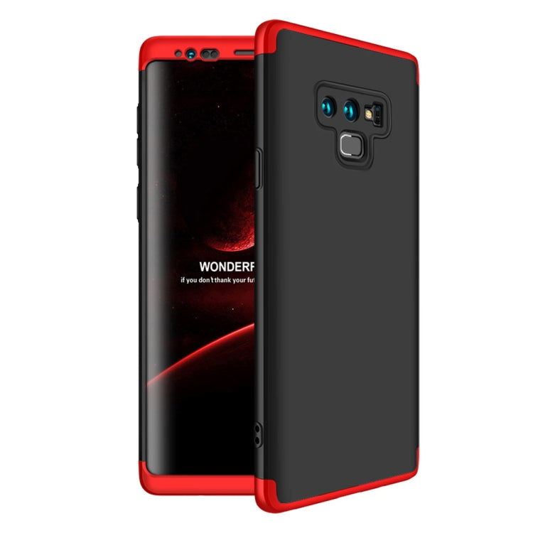 Coque GKK trois parties, couverture complète en PC pour Galaxy Note9 (Noir+Rouge)