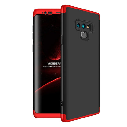 Coque GKK trois parties, couverture complète en PC pour Galaxy Note9 (Noir+Rouge)