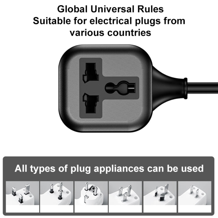 Câble de rallonge électrique Yesido MC28, fiche britannique vers prise universelle, longueur : 2 m