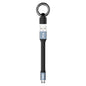 IVON CA90 3.1A Max USB to Micro USB Portable Data Cable with Ring, Length: 14.5cm (Dark Gray)