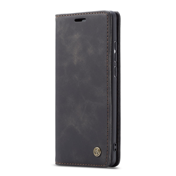 CaseMe-013 Multifunctional Retro Frosted Horizontal Flip Leather Case for Galaxy A70, with Card Slot & Holder & Zipper Wallet & Photo Frame(Black)