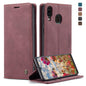 CaseMe-013 Multifunctional Retro Frosted Horizontal Flip Leather Case for Galaxy A40, with Card Slot & Holder & Wallet(Wine Red)