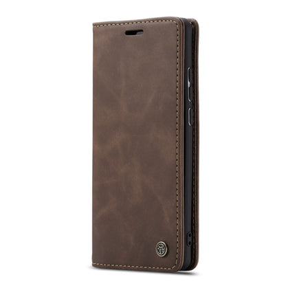 CaseMe-013 Multifunctional Retro Frosted Horizontal Flip Leather Case for Galaxy A20 / A30, with Card Slot & Holder & Wallet (Coffee)