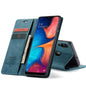CaseMe-013 Multifunctional Retro Frosted Horizontal Flip Leather Case for Galaxy A20 / A30, with Card Slot & Holder & Wallet (Blue)