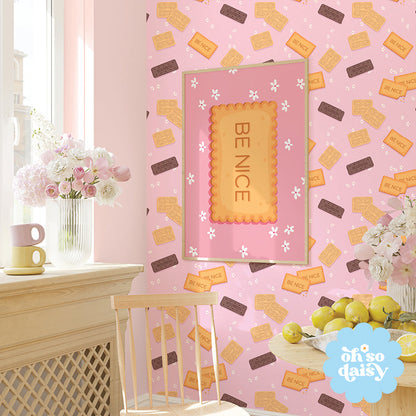 OH CRUMBS - PINK WALLPAPER