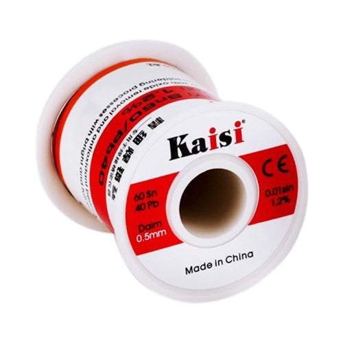 Fil à souder à l'étain et au plomb Kaisi 0,6 mm avec âme de colophane pour travaux de soudure, 150g