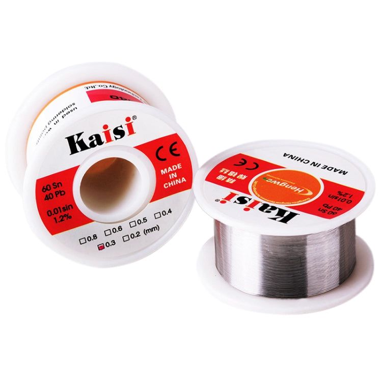 Fil de soudure étain-plomb Kaisi 0,3 mm avec noyau de colophane pour travaux de soudure, 50g