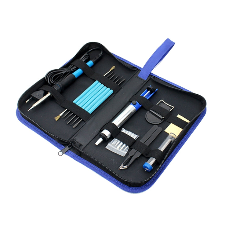 JIAFA JF-8125 Kit d'outils de fer à souder 18 en 1 avec sac, prise européenne (noir)