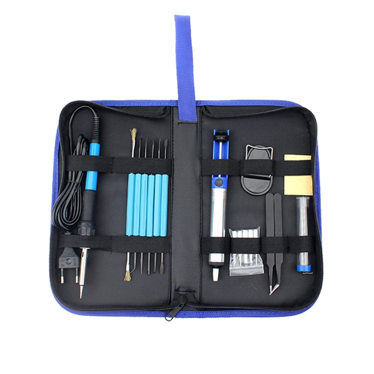 JIAFA JF-8125 Kit d'outils de fer à souder 18 en 1 avec sac, prise européenne (noir)