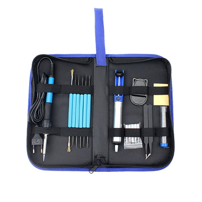 JIAFA JF-8125 Kit d'outils de fer à souder 18 en 1 avec sac, prise européenne (noir)