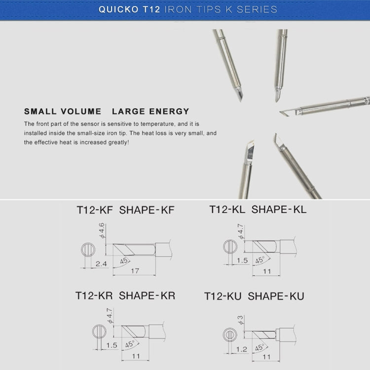 QUICKO T12-KF Lead-free Soldering Iron Tip