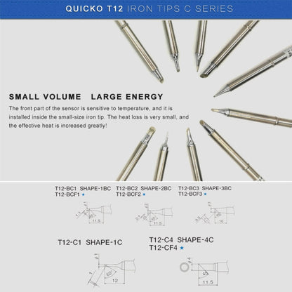 QUICKO T12-CF4 Lead-free Soldering Iron Tip