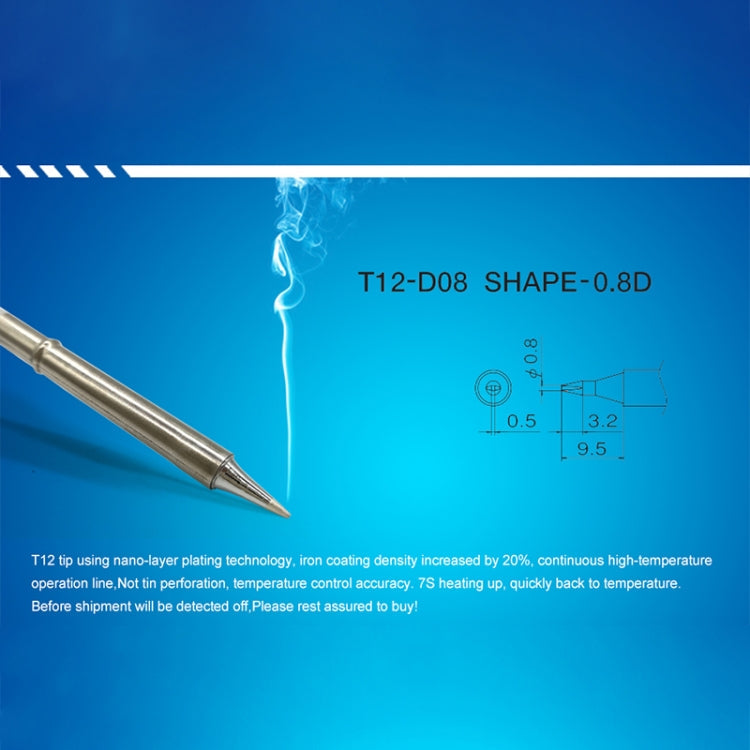 QUICKO T12-D08 Lead-free Soldering Iron Tip