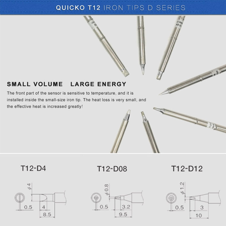 QUICKO T12-D08 Lead-free Soldering Iron Tip