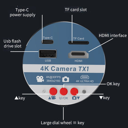 Caméra de microscope industriel Kaisi TX1 à capteur IMX678 55MP 4K Ultra HD