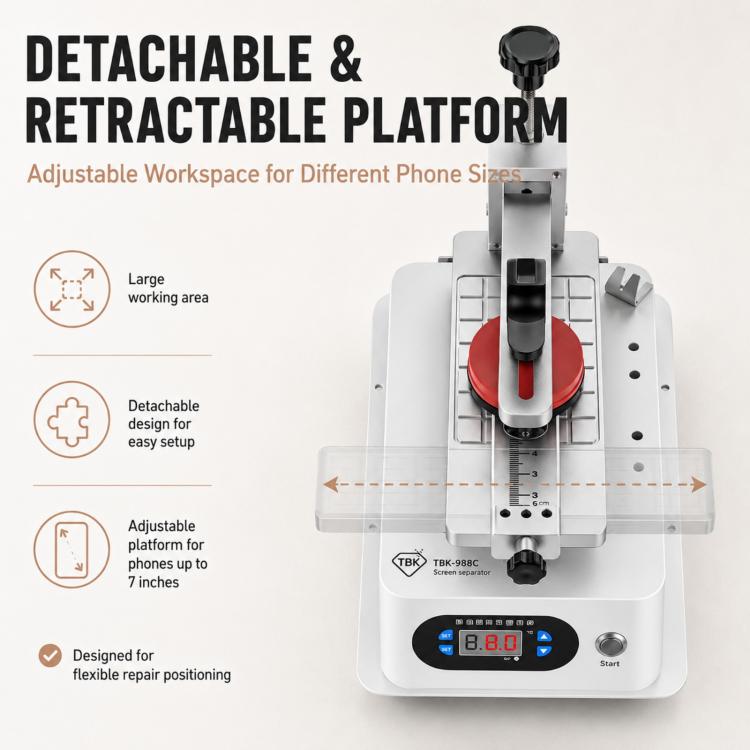 TBK 988C LCD Rotary Separator Middle Frame Remover