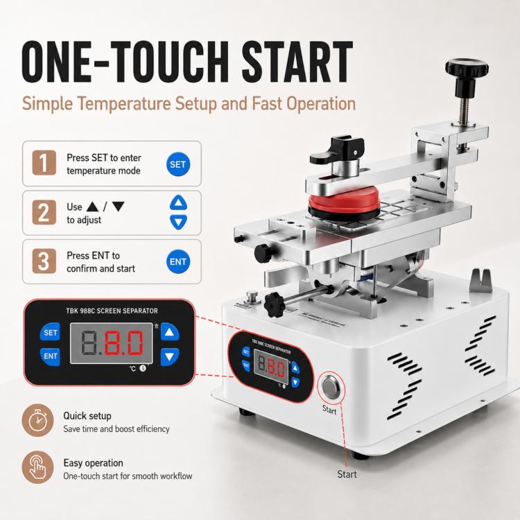 TBK 988C LCD Rotary Separator Middle Frame Remover