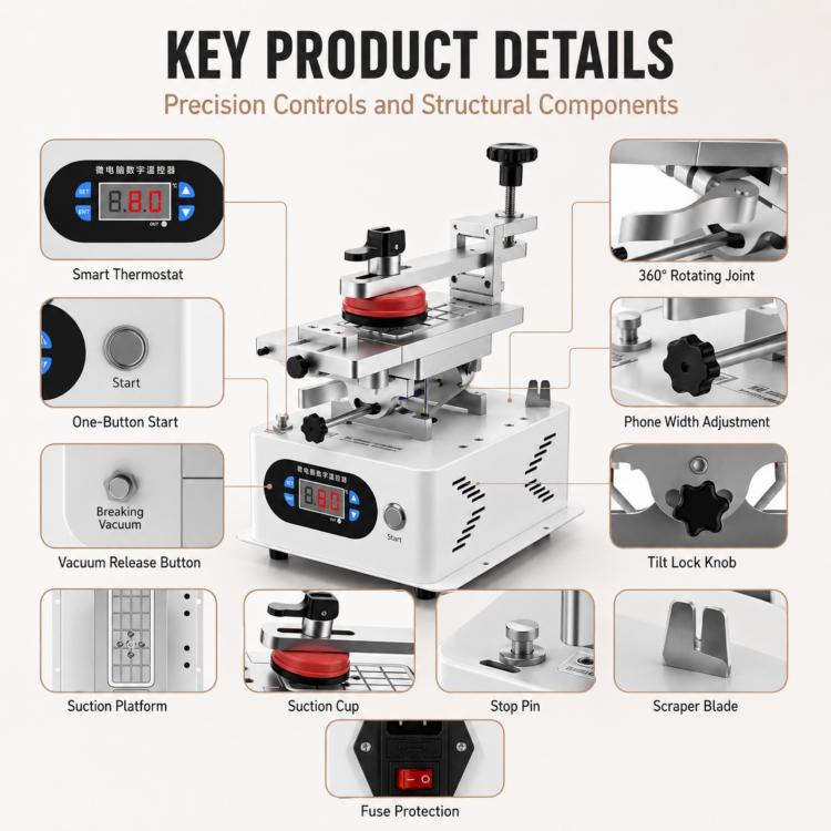 TBK 988C LCD Rotary Separator Middle Frame Remover