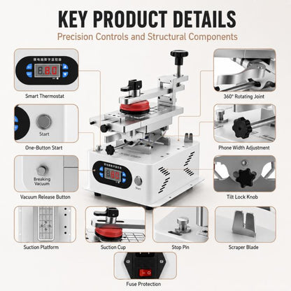 TBK 988C LCD Rotary Separator Middle Frame Remover