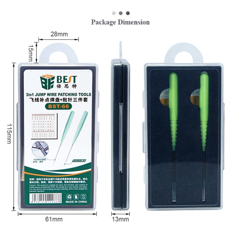 BEST BST-66 Jeu d'outils de réparation de soudure à aiguille pour pastilles de soudure