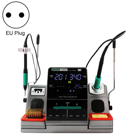 SUGON T3602 220V 240W Station de soudage électrique double nano à double poignée, prise UE