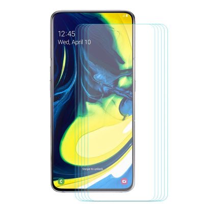 5 PCS ENKAY Hat-Prince 0.26mm 2.5D 9H Tempered Glass Protective Film for Galaxy A80