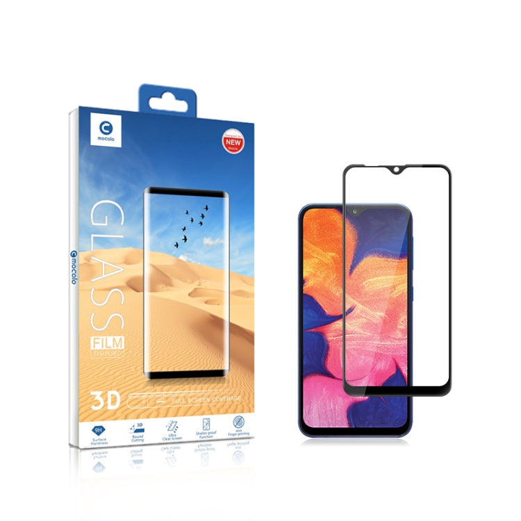 Film en verre trempé Mocolo 0.33mm 9H 3D incurvé, colle complète pour Galaxy A10 / M10