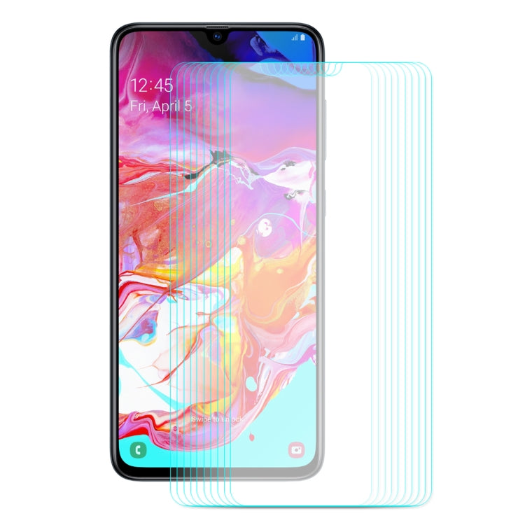 10 PCS ENKAY Hat-prince 0.26mm 9H 2.5D Curved Edge Tempered Glass Film for Galaxy A70