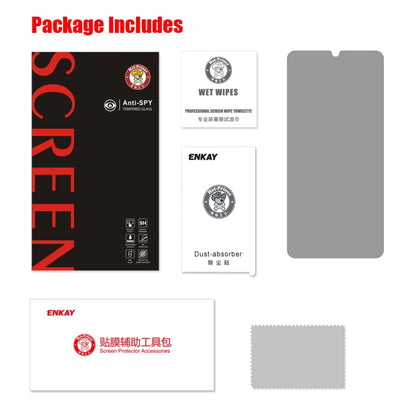 ENKAY Hat-Prince 0.26mm 9H 2.5D Privacy Anti-glare Tempered Glass Film for Galaxy A40