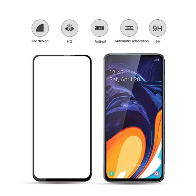 Film de protection en verre trempé mocolo 0.33mm 9H 2.5D, avec colle intégrale et sérigraphie, pour Galaxy A60