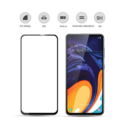 Film de protection en verre trempé mocolo 0.33mm 9H 2.5D, avec colle intégrale et sérigraphie, pour Galaxy A60
