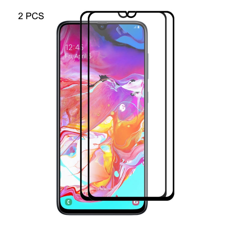 2 Films de protection en verre trempé ENKAY Hat-prince Full Glue 0,26mm 9H 2,5D pour Galaxy A70